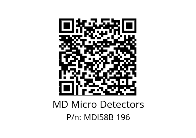  MDI58B360S5/30P10SXPR MD Micro Detectors MDI58B 196