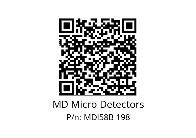  MDI58B480S5/30P10SXPR MD Micro Detectors MDI58B 198