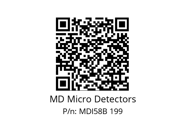  MDI58B500S5/30P10SXPR MD Micro Detectors MDI58B 199