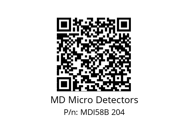  MDI58B750S5/30P10SXPR MD Micro Detectors MDI58B 204