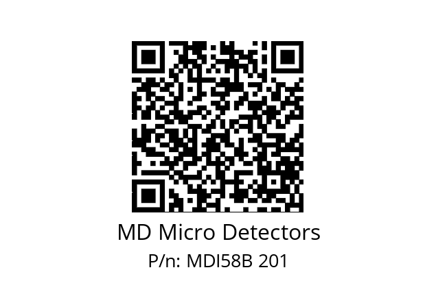  MDI58B600S5/30P10SXPR MD Micro Detectors MDI58B 201