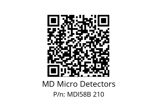  MDI58B1250S5/30P10SXPR MD Micro Detectors MDI58B 210