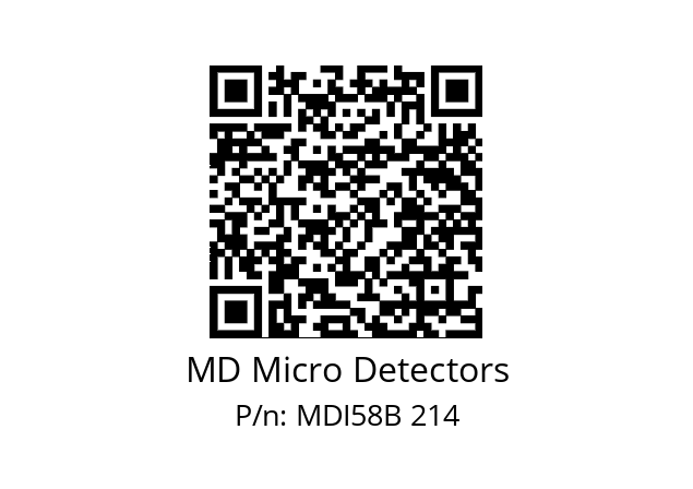  MDI58B1800S5/30P10SXPR MD Micro Detectors MDI58B 214