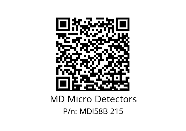  MDI58B2000S5/30P10SXPR MD Micro Detectors MDI58B 215