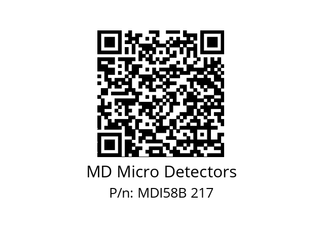  MDI58B2500S5/30P10SXPR MD Micro Detectors MDI58B 217