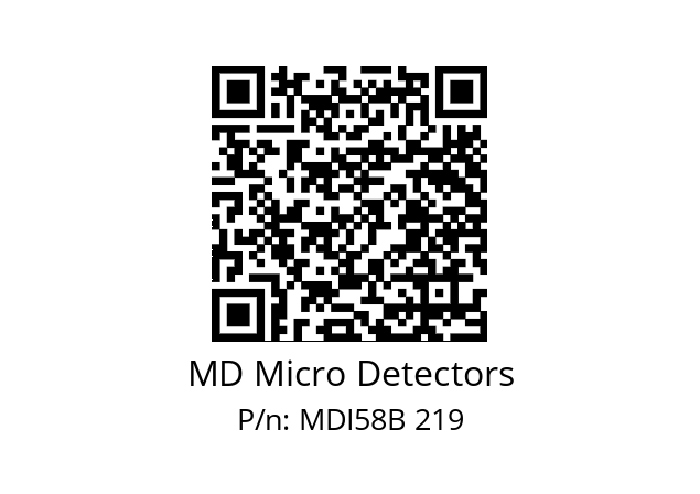  MDI58B120Z5/30P10SXPR MD Micro Detectors MDI58B 219