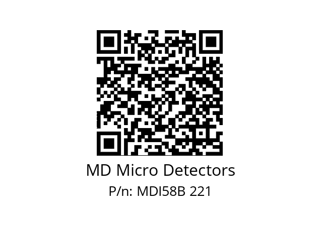  MDI58B150Z5/30P10SXPR MD Micro Detectors MDI58B 221