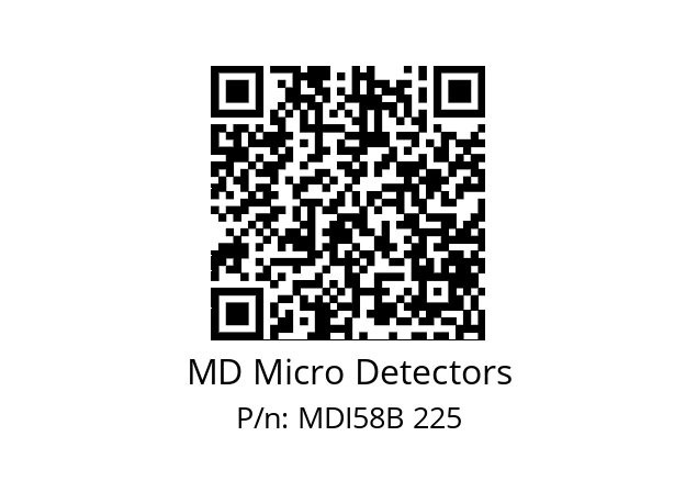  MDI58B256Z5/30P10SXPR MD Micro Detectors MDI58B 225