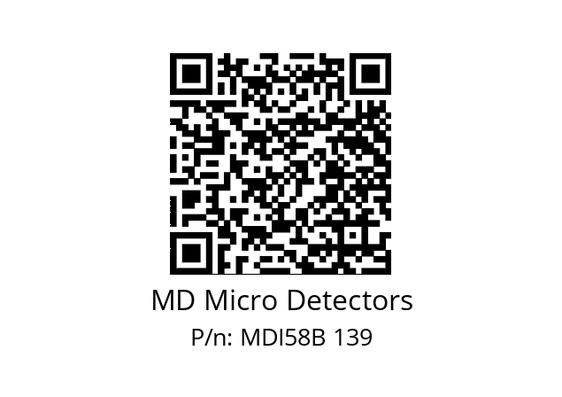  MDI58B600S5/30P6SXPR MD Micro Detectors MDI58B 139