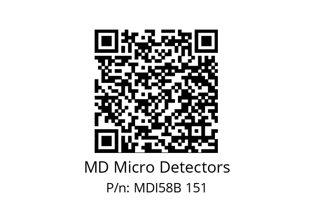  MDI58B1600S5/30P6SXPR MD Micro Detectors MDI58B 151