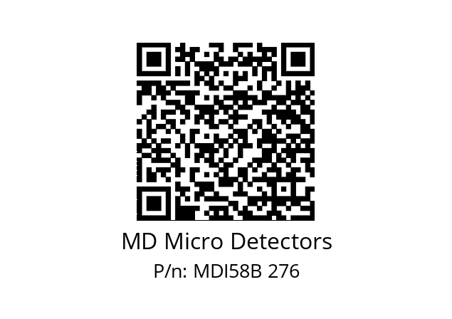  MDI58B1800S5/30L6XXPR MD Micro Detectors MDI58B 276