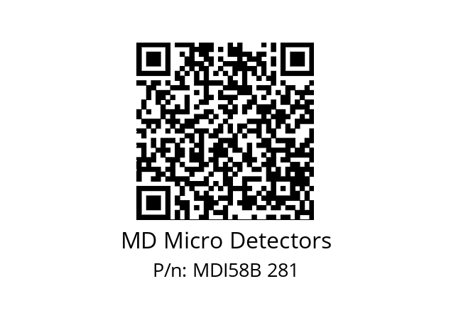  MDI58B120Z5/30L6XXPR MD Micro Detectors MDI58B 281