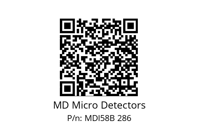  MDI58B250Z5/30L6XXPR MD Micro Detectors MDI58B 286