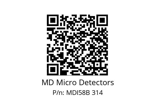  MDI58B150S5/30L10XXPR MD Micro Detectors MDI58B 314