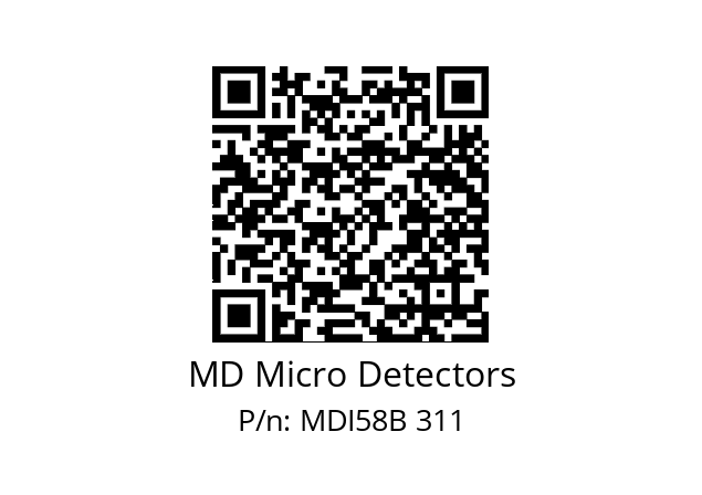  MDI58B100S5/30L10XXPR MD Micro Detectors MDI58B 311