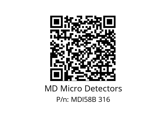  MDI58B240S5/30L10XXPR MD Micro Detectors MDI58B 316