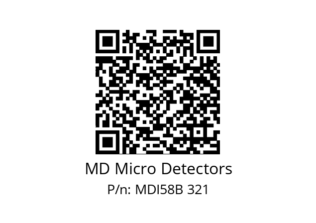  MDI58B400S5/30L10XXPR MD Micro Detectors MDI58B 321