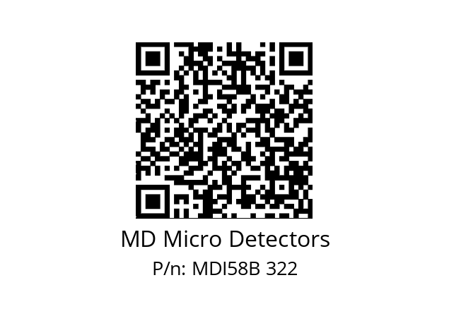  MDI58B480S5/30L10XXPR MD Micro Detectors MDI58B 322