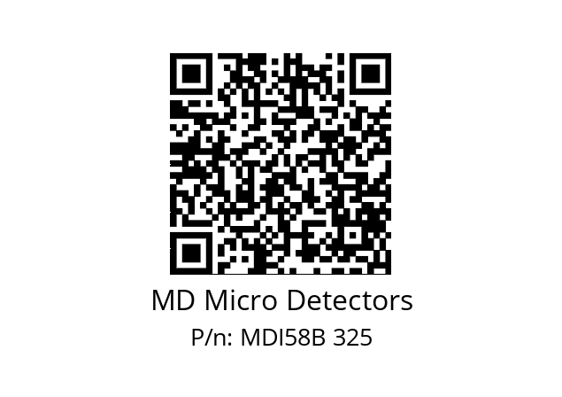  MDI58B600S5/30L10XXPR MD Micro Detectors MDI58B 325