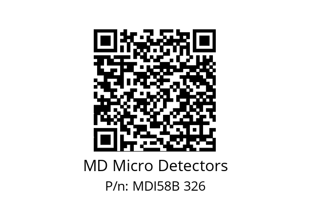  MDI58B625S5/30L10XXPR MD Micro Detectors MDI58B 326