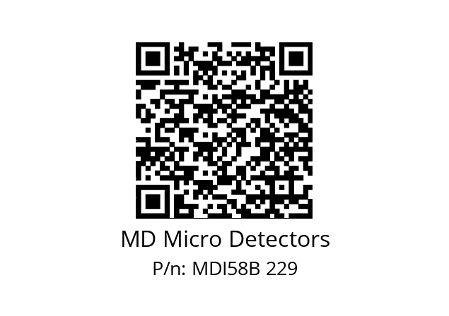  MDI58B480Z5/30P10SXPR MD Micro Detectors MDI58B 229