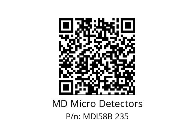  MDI58B750Z5/30P10SXPR MD Micro Detectors MDI58B 235