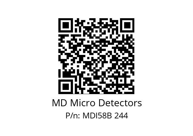  MDI58B1600Z5/30P10SXPR MD Micro Detectors MDI58B 244