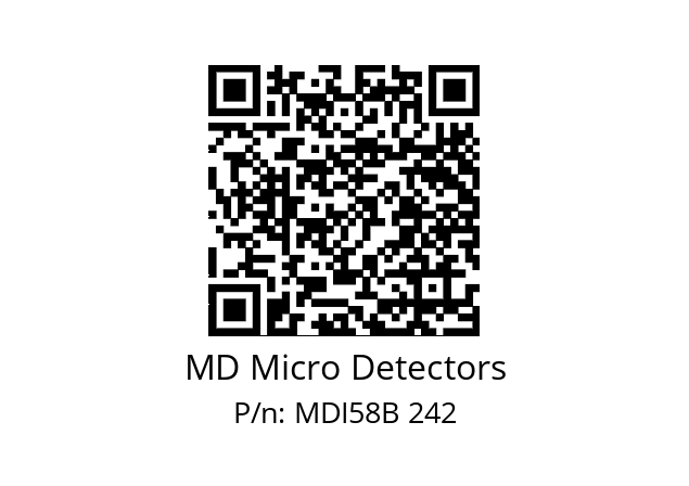  MDI58B1440Z5/30P10SXPR MD Micro Detectors MDI58B 242