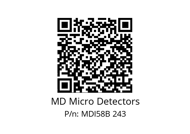  MDI58B1500Z5/30P10SXPR MD Micro Detectors MDI58B 243