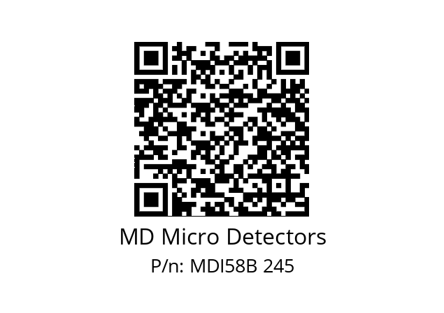  MDI58B1800Z5/30P10SXPR MD Micro Detectors MDI58B 245