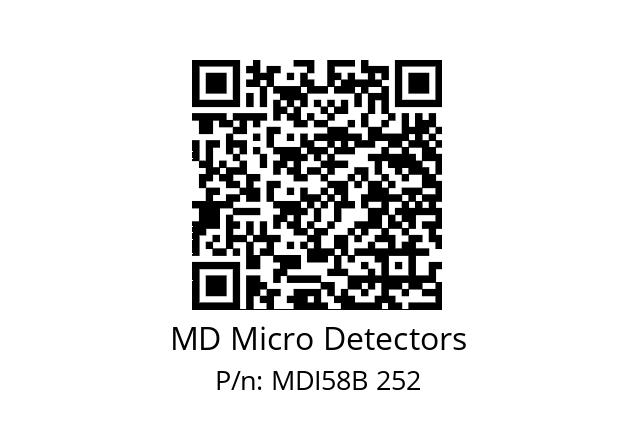  MDI58B150S5/30L6XXPR MD Micro Detectors MDI58B 252