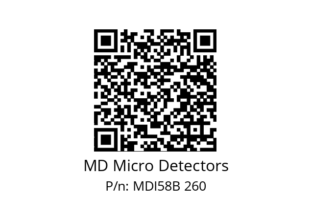  MDI58B480S5/30L6XXPR MD Micro Detectors MDI58B 260