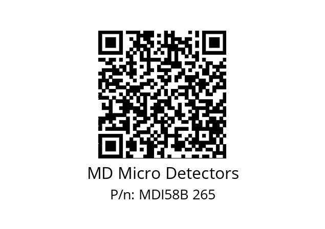  MDI58B720S5/30L6XXPR MD Micro Detectors MDI58B 265