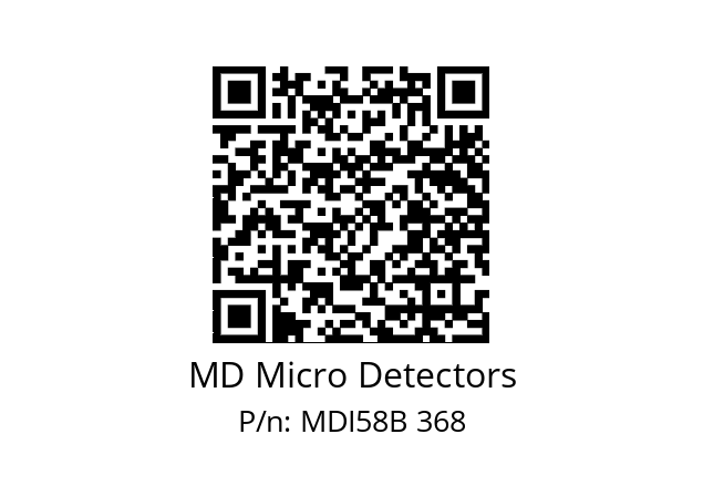  MDI58B1600Z5/30L10XXPR MD Micro Detectors MDI58B 368