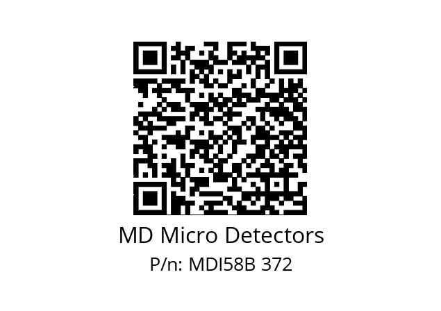  MDI58B2500Z5/30L10XXPR MD Micro Detectors MDI58B 372