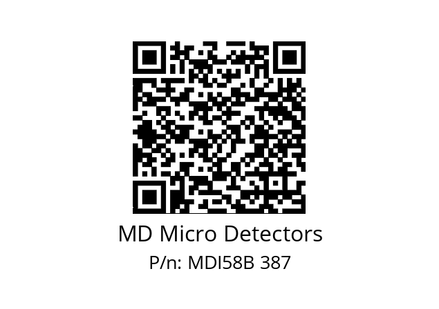  MDI58B600S5/30L6SXPR MD Micro Detectors MDI58B 387