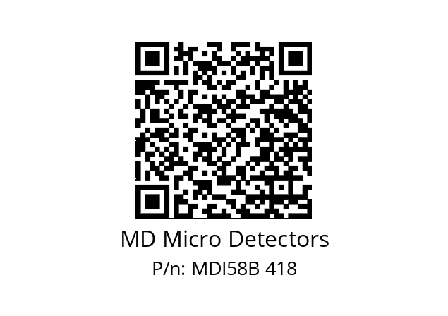  MDI58B600Z5/30L6SXPR MD Micro Detectors MDI58B 418