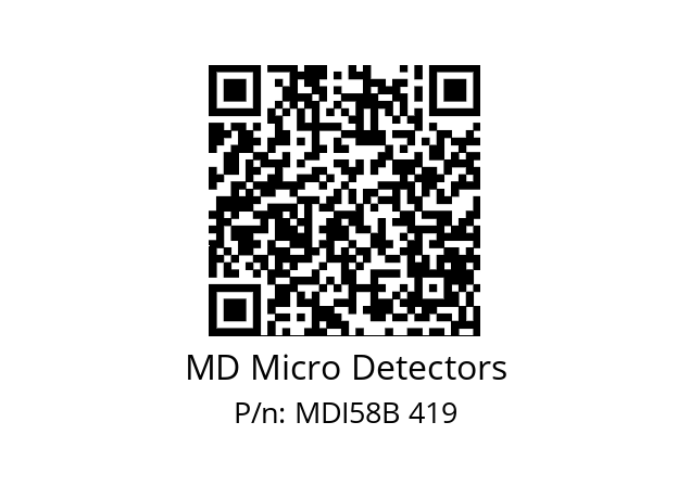  MDI58B625Z5/30L6SXPR MD Micro Detectors MDI58B 419