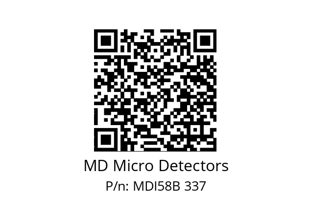  MDI58B1600S5/30L10XXPR MD Micro Detectors MDI58B 337