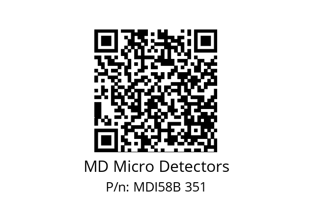  MDI58B360Z5/30L10XXPR MD Micro Detectors MDI58B 351