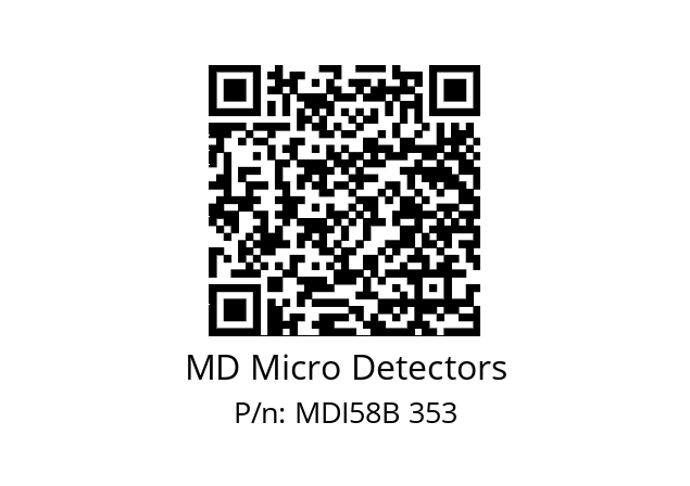  MDI58B480Z5/30L10XXPR MD Micro Detectors MDI58B 353