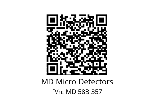  MDI58B625Z5/30L10XXPR MD Micro Detectors MDI58B 357