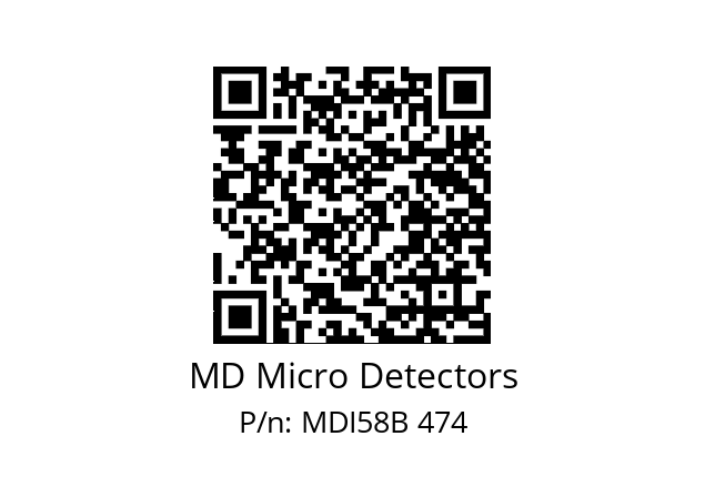  MDI58B300Z5/30L10SXPR MD Micro Detectors MDI58B 474