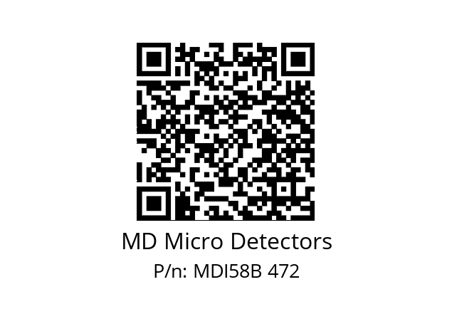  MDI58B250Z5/30L10SXPR MD Micro Detectors MDI58B 472