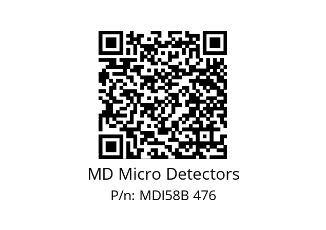  MDI58B400Z5/30L10SXPR MD Micro Detectors MDI58B 476