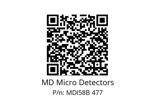  MDI58B480Z5/30L10SXPR MD Micro Detectors MDI58B 477