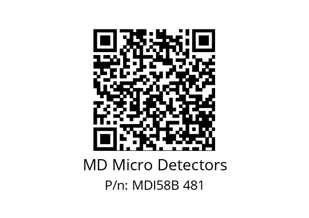  MDI58B625Z5/30L10SXPR MD Micro Detectors MDI58B 481