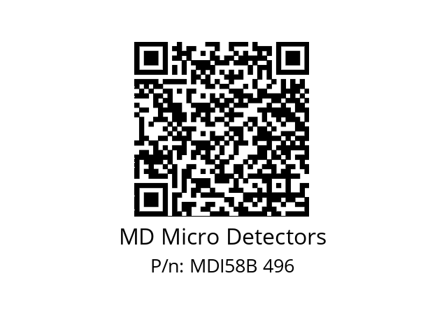  MDI58B2500Z5/30L10SXPR MD Micro Detectors MDI58B 496