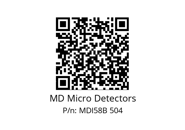  MDI58B256S5/30P6XXPA MD Micro Detectors MDI58B 504