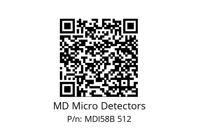  MDI58B625S5/30P6XXPA MD Micro Detectors MDI58B 512